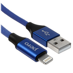 Изображение товара Кабель PERO Lightning 8-pin - USB Type-A синий 1 м