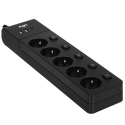 Изображение товара Сетевой фильтр AGNI TP-FI3U5E-C черный