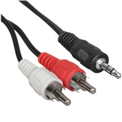Изображение товара Кабель   Cablexpert 2RCA - jack 3.5 мм черный