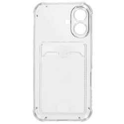 Изображение товара Накладка  Zibelino Silicone Card Holder для Apple iPhone 16 прозрачный