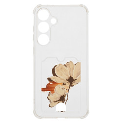 Изображение товара Накладка  Zibelino Silicone Card Holder для Samsung Galaxy S24 FE прозрачный