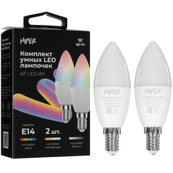 Изображение товара Умная светодиодная лампа Hiper IoT LED W1