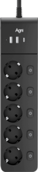Изображение товара Сетевой фильтр AGNI TP-FI3U5E-C черный