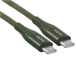 Изображение товара Кабель круглый SOLOVE USB Type-C - USB Type-C зеленый 1 м