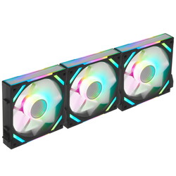 Изображение товара Комплект реверсных вентиляторов XASTRA FS120B ARGB [FS120-3BA-SRX-GL] черный