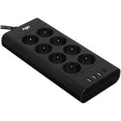 Изображение товара Сетевой фильтр AGNI TP-FA4U8E-C черный