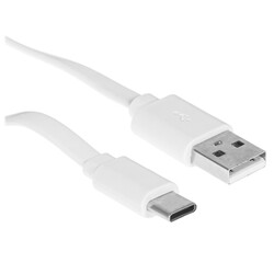 Изображение товара Кабель плоский Maxvi USB Type-C - USB 2.0 Type-A белый 1 м