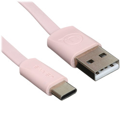 Изображение товара Кабель плоский USAMS USB Type-C - USB 2.0 Type-A розовый 1.2 м