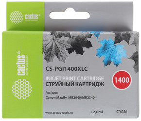 Изображение товара Картридж Cactus CS-PGI1400XLC синий