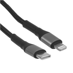 Изображение товара Кабель круглый JETACCESS Lightning 8-pin - USB Type-C черный 2 м