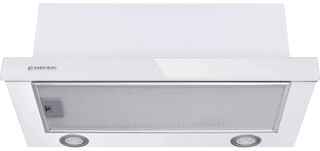 Изображение товара Вытяжка телескопическая Meferi SLIDEBOX60WH GLASS ULTRA белый/белый