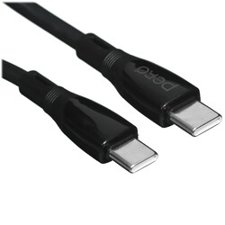 Изображение товара Кабель круглый PERO USB Type-C - USB Type-C черный 3 м
