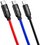 Кабель Baseus Lightning 8-pin, micro USB-B, USB Type-C - USB Type-A черный 0.3 м