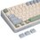 Клавиатура  проводная + беспроводная AULA F75 Cedar Green цвет белый