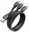 Кабель Baseus Lightning 8-pin, micro USB-B, USB Type-C - USB Type-A черный 1.3 м