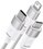 Кабель Baseus Lightning 8-pin, micro USB-B, USB Type-C - USB Type-A белый 1.2 м