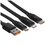 Кабель Baseus Lightning 8-pin, micro USB-B, USB Type-C - USB Type-A черный 1.1 м