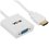 Переходник однонаправленный VCOM HDMI - VGA, 0.2 м