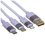 Кабель Baseus Lightning 8-pin, micro USB-B, USB Type-C - USB Type-A фиолетовый