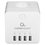 Сетевой фильтр Cablexpert CUBE-4-U4-W белый