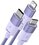 Кабель Baseus Lightning 8-pin, micro USB-B, USB Type-C - USB Type-A фиолетовый 1.2 м
