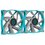 Комплект вентиляторов Iceberg Thermal IceGALE 140mm [IceGALE140mmTEAL2P] бирюзовый