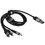 Кабель Baseus Lightning 8-pin, micro USB-B, USB Type-C - USB Type-A черный 0.6 м