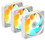 Комплект вентиляторов Gigabyte EZ CHAIN FAN 120 [GP-GBT EZFAN1203 ICE] белый