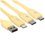 Кабель Baseus Lightning 8-pin, micro USB-B, USB Type-C - USB Type-A желтый