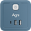 Разветвитель AGNI TP-WJ3U4E-C синий