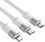 Кабель Baseus Lightning 8-pin, micro USB-B, USB Type-C - USB Type-A белый 1.5 м