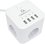 Сетевой фильтр Cablexpert CUBE-3-U4-W-1.5 белый