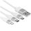 Кабель Baseus Lightning 8-pin, micro USB-B, USB Type-C - USB Type-A белый 1.2 м