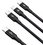 Кабель Baseus Lightning 8-pin, micro USB-B, USB Type-C - USB Type-C черный 1.5 м