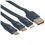 Кабель Baseus Lightning 8-pin, micro USB-B, USB Type-C - USB Type-A синий 1.1 м