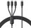 Кабель Baseus Lightning 8-pin, micro USB-B, USB Type-C - USB Type-C черный 1.5 м
