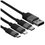 Кабель Baseus Lightning 8-pin, micro USB-B, USB Type-C - USB Type-A черный 0.6 м