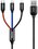 Кабель Baseus Lightning 8-pin, micro USB-B, USB Type-C - USB Type-A черный 0.3 м