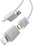 Кабель Baseus Lightning 8-pin, USB Type-C - USB Type-A, USB Type-C белый