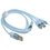 Кабель Baseus Lightning 8-pin, micro USB-B, USB Type-C - USB Type-A голубой 1.2 м