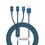 Кабель Baseus Lightning 8-pin, micro USB-B, USB Type-C - USB Type-A синий 1.5 м