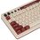 Клавиатура  проводная + беспроводная 8BitDo Retro 108 Mechanical Keyboard - Fami Edition цвет красный