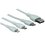 Кабель Baseus Lightning 8-pin, micro USB-B, USB Type-C - USB Type-A белый 1.3 м