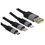 Кабель Baseus Lightning 8-pin, micro USB-B, USB Type-C - USB Type-A черный 1.5 м