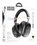 Simsiz/simli quloqchinlar Hoco W35 Max Auspicious  qora 2024