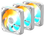 Комплект вентиляторов Gigabyte EZ CHAIN FAN 120 [GP-GBT EZFAN1203 ICE] белый