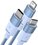 Кабель Baseus Lightning 8-pin, micro USB-B, USB Type-C - USB Type-A голубой 1.2 м