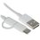 Кабель Xiaomi micro USB-B, USB Type-C - USB Type-A белый 0.3 м