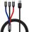Кабель Baseus Lightning 8-pin, micro USB-B, USB Type-C - USB Type-A черный 0.3 м