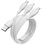 Кабель Baseus Lightning 8-pin, micro USB-B, USB Type-C - USB Type-A белый 1.3 м